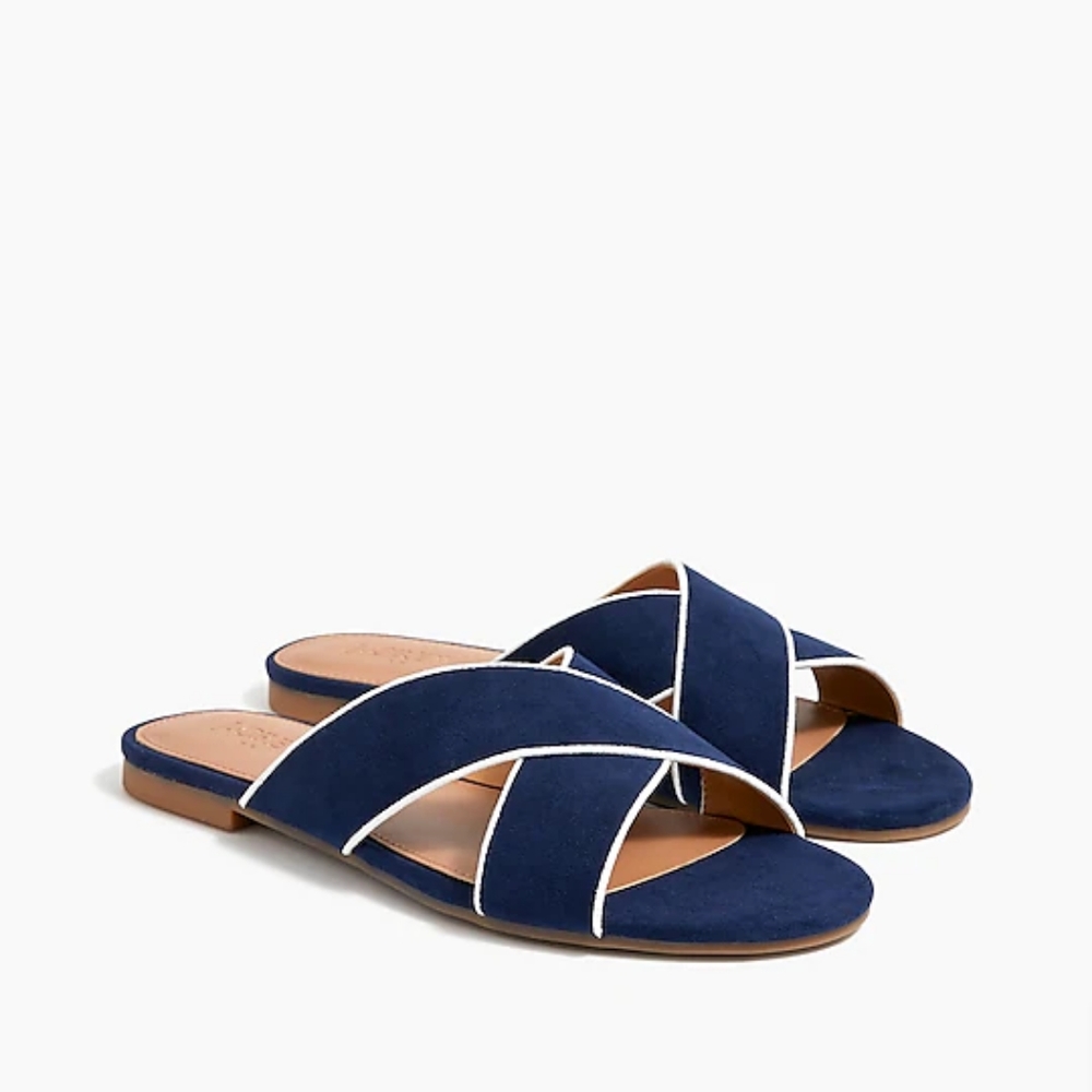 Nwot J.crew Crisscross Slide Sandals